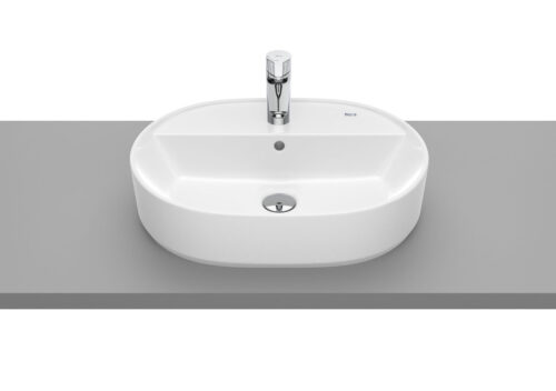 ΓΟΥΡΝΑ GAP 55x39cm ΕΛΕΥΘΕΡΗΣ ΤΟΠΟΘΕΤΗΣΗΣ ΟΒΑΛ ΛΕΥΚΗ ROCA