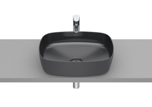 ΝΙΠΤΗΡΑΣ INSPIRA SOFT 50x37cm ΟΡΘΟΓΩΝΙΟΣ ONYX ΕΛΕΥΘΕΡΗΣ ΤΟΠΟΘΕΤΗΣΗΣ ROCA