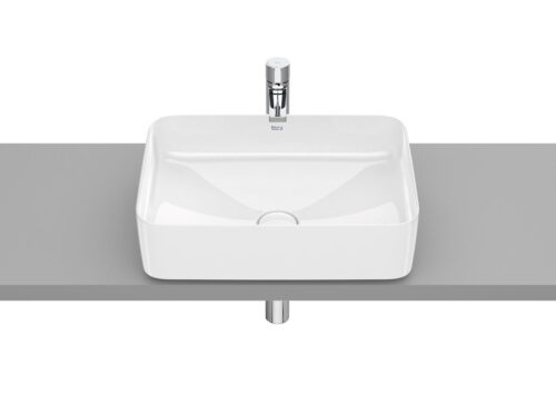 ΓΟΥΡΝΑ INSPIRA SQUARE 50x37cm ΕΛΕΥΘΕΡΗΣ ΤΟΠΟΘΕΤΗΣΗΣ ΛΕΥΚΗ ROCA