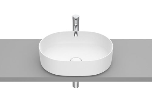 ΓΟΥΡΝΑ INSPIRA ROUND 50x37cm ΕΛΕΥΘΕΡΗΣ ΤΟΠΟΘΕΤΗΣΗΣ ΛΕΥΚΗ ROCA
