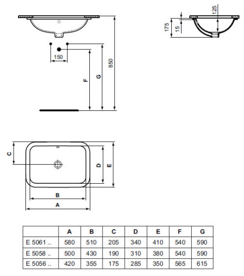 1114070016 tech ΝΙΠΤΗΡΑΣ 42x35cm CONNECT ΥΠΟΚΑΘΗΜΕΝΟΣ ΛΕΥΚΟΣ IDEAL