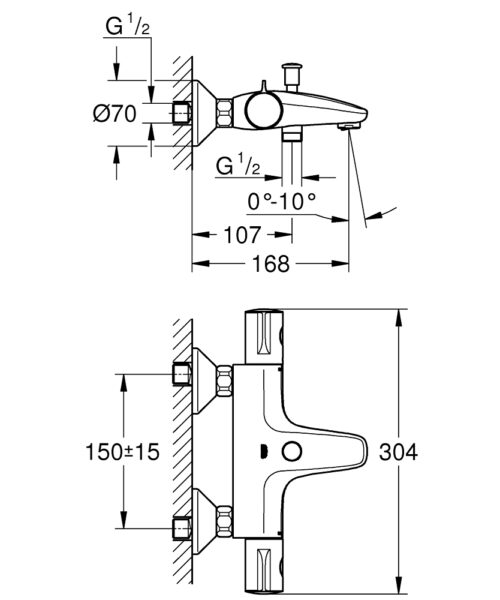 Alternative view of ΜΠΑΤΑΡΙΑ ΛΟΥΤΡΟΥ GROHTHERM 800 ΘΕΡΜΟΣΤΑΤΙΚΗ 34576000  ΧΡΩΜΕ GROHE
