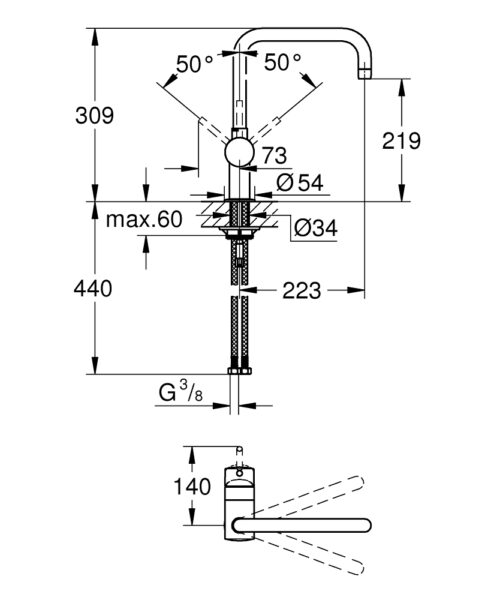 ΜΠΑΤΑΡΙΑ ΝΕΡΟΧΥΤΗ MINTA 32488000 ΧΡΩΜΕ GROHE 8 1301060010 new tech ΜΠΑΤΑΡΙΑ ΝΕΡΟΧΥΤΗ MINTA 32488000 ΧΡΩΜΕ GROHE