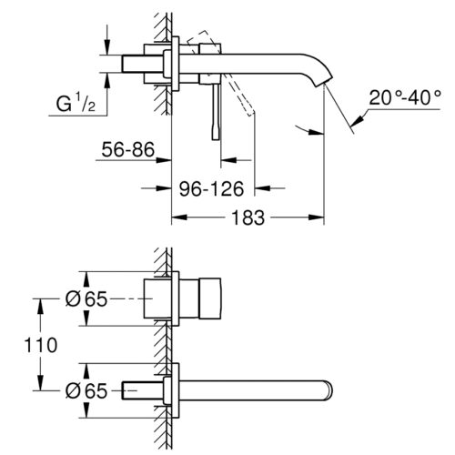 ΜΠΑΤΑΡΙΑ ΝΙΠΤΗΡΑ ΕΝΤΟΙΧΙΖΟΜΕΝΗ ESSENCE 29192001 GROHE 8 1301080015 tech ΜΠΑΤΑΡΙΑ ΝΙΠΤΗΡΑ ΕΝΤΟΙΧΙΖΟΜΕΝΗ ESSENCE 29192001 GROHE