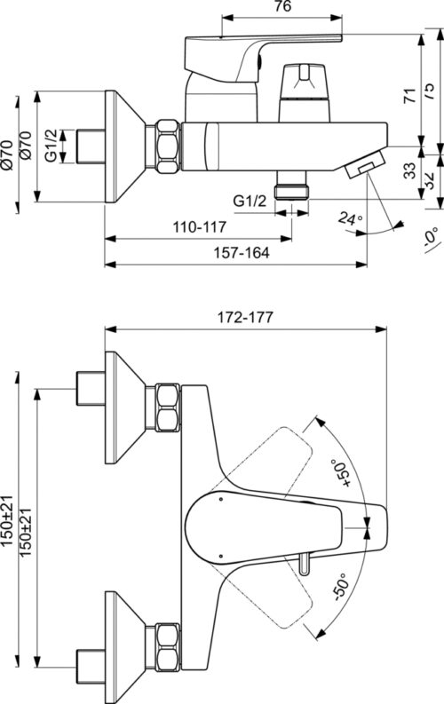 ΜΠΑΤΑΡΙΑ ΛΟΥΤΡΟΥ CERAFINE D ΣΕΤ IDEAL ΧΡΩΜΕ 8 1309010021 tech ΜΠΑΤΑΡΙΑ ΛΟΥΤΡΟΥ CERAFINE D ΣΕΤ IDEAL ΧΡΩΜΕ