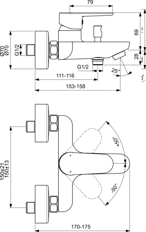 ΜΠΑΤΑΡΙΑ ΛΟΥΤΡΟΥ CERAFINE O ΣΕΤ IDEAL ΧΡΩΜΕ 8 1309010022 tech ΜΠΑΤΑΡΙΑ ΛΟΥΤΡΟΥ CERAFINE O ΣΕΤ IDEAL ΧΡΩΜΕ