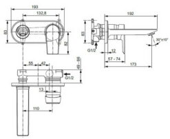 1309020028 tech ΜΠΑΤΑΡΙΑ ΝΙΠΤΗΡΟΣ ΤΟΙΧΟΥ TESI ΧΡΩΜΕ IDEAL