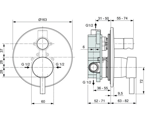Alternative view of ΑΝΑΜΙΚΤΗΣ ΕΝΤΟΙΧΙΖΟΜΕΝΟΣ II CERALINE KIT ΧΡΩΜΕ IDEAL