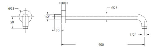 ΒΡΑΧΙΟΝΑΣ ΤΟΙΧΟΥ ΣΤΡΟΓΓΥΛΟΣ 40cm NICKEL BRUSHED PICCADILLY 8 1311080026 tech ΒΡΑΧΙΟΝΑΣ ΤΟΙΧΟΥ ΣΤΡΟΓΓΥΛΟΣ 40cm NICKEL BRUSHED PICCADILLY