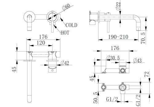 1320020089 tech ΜΠΑΤΑΡΙΑ ΝΙΠΤΗΡΟΣ ΕΝΤΟΙΧΙΖΟΜΕΝΗ ΜΜ NICKEL BRUSHED PICCADILLY