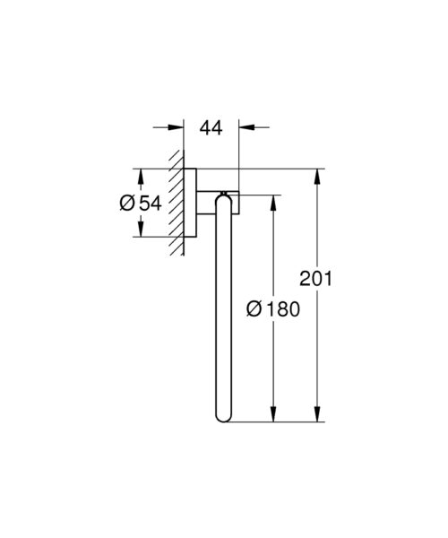 Alternative view of ΚΡΙΚΟΣ ΠΕΤΣΕΤΑΣ ESSENTIALS BRUSHED HARD GRAPHITE GROHE