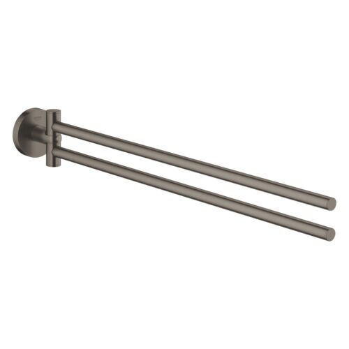 ΠΕΤΣΕΤΟΘΗΚΗ ΠΕΡΙΣΤΡΟΦΙΚΗ ΔΙΠΛΗ ESSENTIALS BRUSHED HARD GRAPHITE GROHE