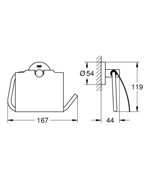 ΧΑΡΤΟΘΗΚΗ ΜΕ ΚΑΠΑΚΙ ESSENTIALS BRUSHED HARD GRAPHITE GROHE 6 1403030041 42 43 2 ΧΑΡΤΟΘΗΚΗ ΜΕ ΚΑΠΑΚΙ ESSENTIALS BRUSHED HARD GRAPHITE GROHE