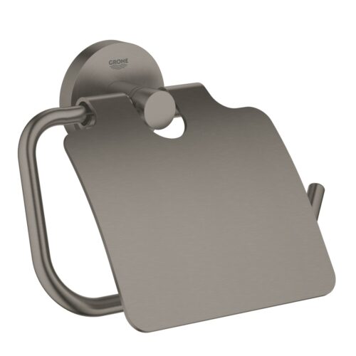 ΧΑΡΤΟΘΗΚΗ ΜΕ ΚΑΠΑΚΙ ESSENTIALS BRUSHED HARD GRAPHITE GROHE