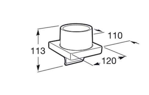DISPENSER ΤΟΙΧΟΥ TEMPO ΓΥΑΛΙ - ΜΑΥΡΟ ROCA 8 1403040007 tech DISPENSER ΤΟΙΧΟΥ TEMPO ΓΥΑΛΙ - ΜΑΥΡΟ ROCA