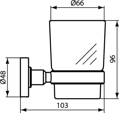 1403050008 tech ΙΟΜ ΠΟΤΗΡΟΘΗΚΗ ΕΠΙΤΟΙΧΗ ΓΥΑΛΙΝΗ IDEAL