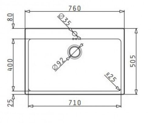 ΝΕΡΟΧΥΤΗΣ ΑΝΟΞΕΙΔΩΤΟΣ 76x50,5cm INSET LEDGE 1B ΛΕΙΟΣ PYRAMIS 6 5cm INSET LEDGE 1B ΛΕΙΟΣ PYRAMIS