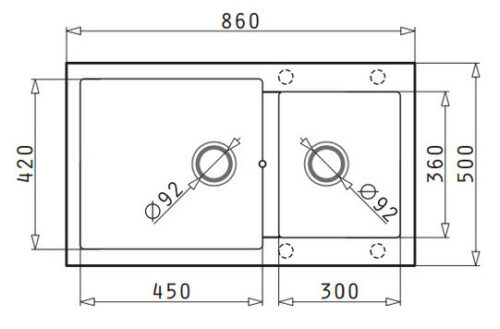 Alternative view of ΝΕΡΟΧΥΤΗΣ ΓΡΑΝΙΤΗ 86x50cm PYRAMIS ALAZIA 1 3/4B IRON GREY