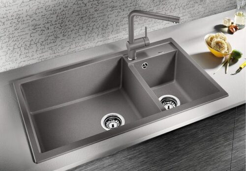 ΝΕΡΟΧΥΤΗ ΓΡΑΝΙΤΗ METRA9 ROCK GREY 86x50cm BLANCO