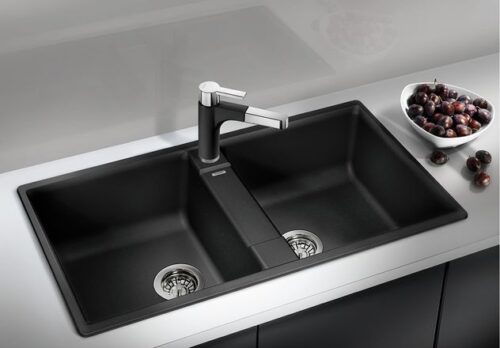 ΝΕΡΟΧΥΤΗΣ ΓΡΑΝΙΤΗ BLANCO ZIA 9 COFFEE 86x50cm ANTHRACITE