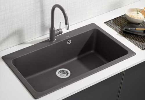 ΝΕΡΟΧΥΤΗΣ ΓΡΑΝΙΤΗ 86x51cm BLANCO NAYA XL 9 ROCK GREY