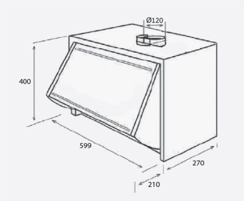 1903030002 tech ΑΠΟΡΡΟΦΗΤΗΡΑΣ ΠΤΥΣΣΟΜΕΝΟΣ P-141 D TURBO 60cm ΚΑΦΕ DAVOLINE