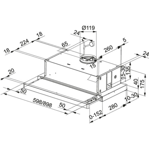 1904020001 tech new ΑΠΟΡΡΟΦΗΤΗΡΑΣ ΣΥΡΟΜΕΝΟΣ FLEXA 60 I XS INOX FRANKE