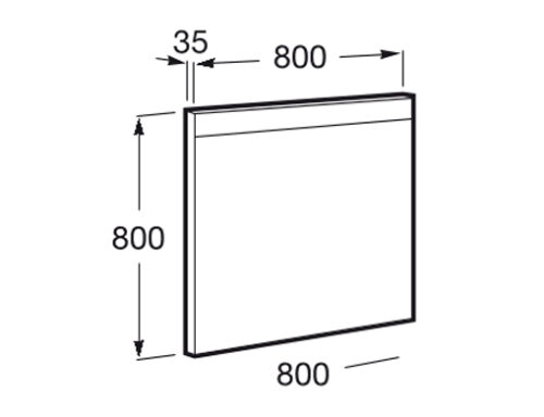 ΚΑΘΡΕΠΤΗΣ ΜΠΑΝΙΟΥ 80x80cm PRISMA BASIC ΜΕ LED ROCA 8 2005020014 tech ΚΑΘΡΕΠΤΗΣ ΜΠΑΝΙΟΥ 80x80cm PRISMA BASIC ΜΕ LED ROCA