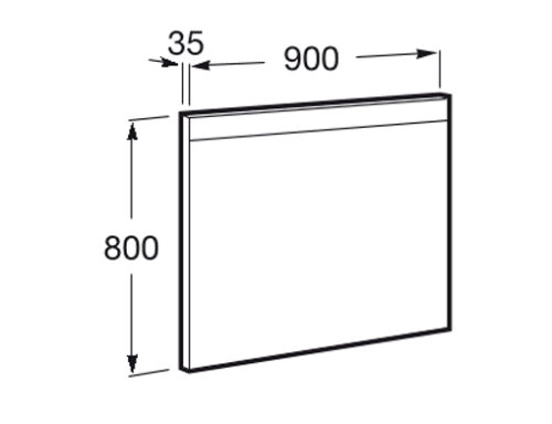 2005020016 tech ΚΑΘΡΕΠΤΗΣ ΜΠΑΝΙΟΥ 90x80cm PRISMA COMFORT ΜΕ LED ROCA