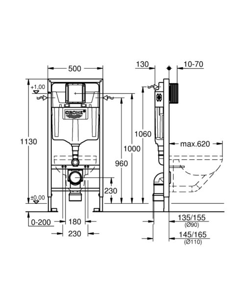 Alternative view of ΚΑΖΑΝΑΚΙ ΕΝΤΟΙΧΙΖΟΜΕΝΟ RAPID SL 38528001 GROHE