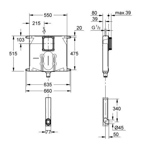 Alternative view of ΚΑΖΑΝΑΚΙ ΕΝΤΟΙΧΙΖΟΜΕΝΟ 38863000 GROHE