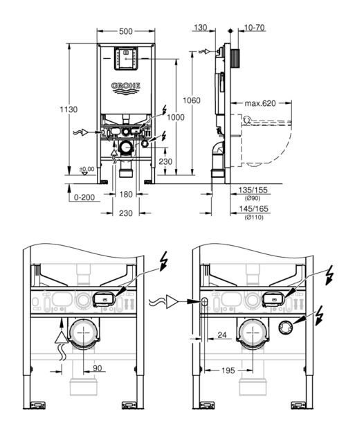 2203010115 tech ΚΑΖΑΝΑΚΙ ΕΝΤΟΙΧΙΖΟΜΕΝΟ 39596000 RAPID SLX GROHE