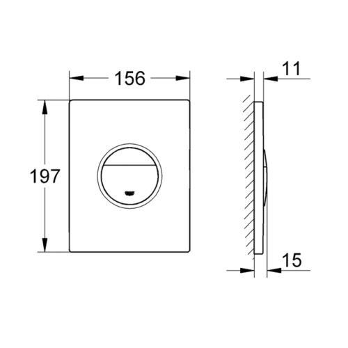 Alternative view of ΠΛΑΚΕΤΑ GROHE 38765000 NOVA COSMOPOLITAN ΧΡΩΜΕ