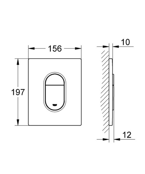 Alternative view of ΠΛΑΚΕΤΑ GROHE 38844000 ARENA COSMOPOLITAN ΧΡΩΜΕ