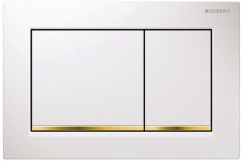 ΠΛΑΚΕΤΑ GEBERIT OMEGA 30 115.080.KK.1 ΛΕΥΚΟ - ΧΡΥΣΟ