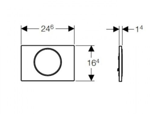 2203020104 tech ΠΛΑΚΕΤΑ GEBERIT SIGMA 10 115.758.14.5 ΜΑΥΡΟ ΜΑΤ