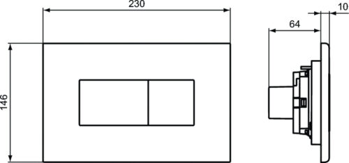 2203020129 tech ΠΛΑΚΕΤΑ SOLEA P2 R0110A6 ΜΑΥΡΗ MAT IDEAL