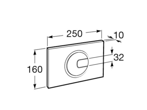 2203020143 tech ΠΛΑΚΕΤΑ ROCA PL4 DUAL A890098001 ΓΥΑΛΙΣΤΕΡΗ ΧΡΩΜΕ