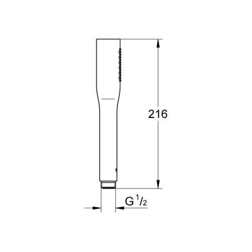 Alternative view of ΤΗΛΕΦΩΝΟ ΝΤΟΥΣ STICK EUPHORIA 27367 ΧΡΩΜΕ GROHE