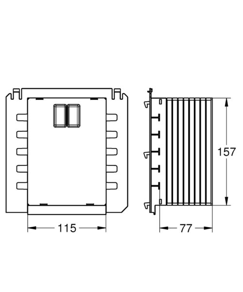 Alternative view of ΑΝΤΑΠΤΟΡΑΣ ΓΙΑ ΠΛΑΚΕΤΕΣ 17cm 40911000 GROHE