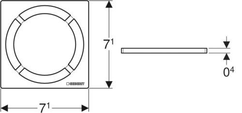 4004015018 tech ΚΑΛΥΜΜΑ ΓΙΑ ΣΙΦΩΝΙ UNIFLEX ΣΤΡΟΓΓΥΛΟ GEBERIT