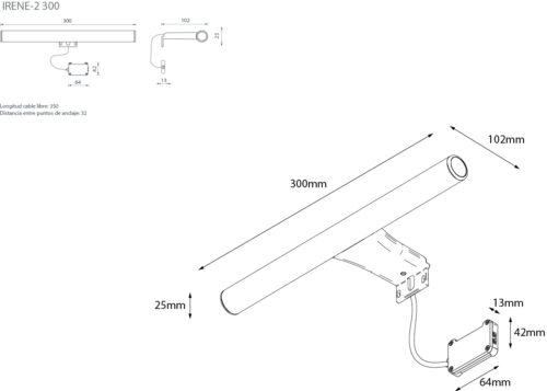 Alternative view of ΦΩΤΙΣΤΙΚΟ ΑΠΛΙΚΑ ΙΡΕΝΕ 300mm LED ΧΡΩΜΕ
