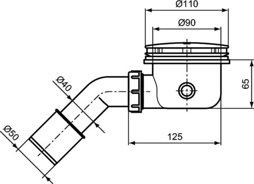 4014050031 tech ΒΑΛΒΙΔΑ ΝΤΟΥΖΙΕΡΑΣ 90mm ΧΡΩΜΕ IDEAL