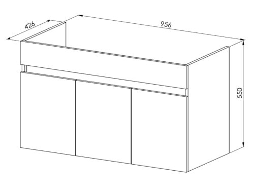 Alternative view of ΒΑΣΗ ΕΠΙΠΛΟΥ ΜΑ ΜΟΝΑ 100cm ΚΡΕΜΑΣΤΗ ΛΕΥΚΗ