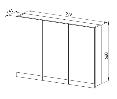 Alternative view of ΚΑΘΡΕΠΤΗΣ ΜΠΑΝΙΟΥ 100cm ΜΑ ΜΟΝΑ ΧΡΩΜΑ ΛΕΥΚΟ