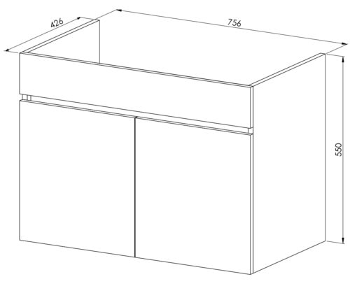 Alternative view of ΒΑΣΗ ΕΠΙΠΛΟΥ ΜΑ ΜΟΝΑ 80cm ΚΡΕΜΑΣΤΗ ΚΑΦΕ