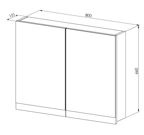 Alternative view of ΚΑΘΡΕΠΤΗΣ ΜΠΑΝΙΟΥ 80cm ΜΑ ΜΟΝΑ ΧΡΩΜΑ ΚΑΦΕ