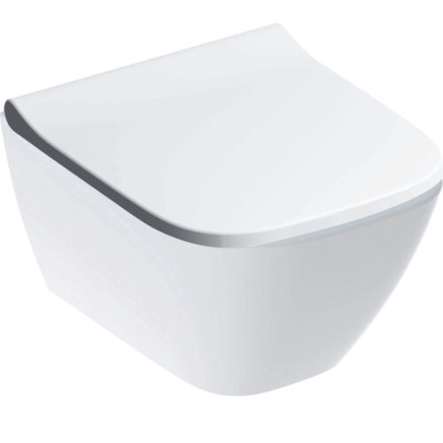 ΛΕΚΑΝΗ ΚΡΕΜΑΣΤΗ SMYLE SQUARE 49cm RIMLESS ΛΕΥΚΗ GEBERIT