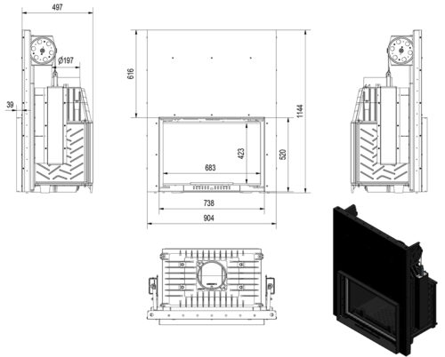 Alternative view of KRATKI OLIWIA ΙΣΙΟ ΣΥΡΟΜΕΝΗ ΠΟΡΤΑ 18KW / 150-180m2 ΕΝΕΡΓΕΙΑΚΟ ΤΖΑΚΙ ΜΑΝΤΕΜΕΝΙΟ