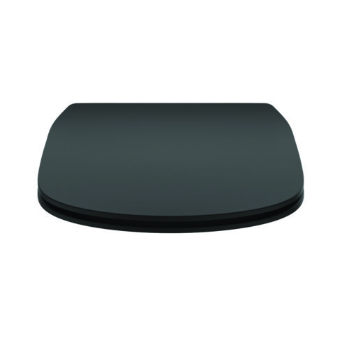 1114050054 1 ΚΑΠΑΚΙ ΛΕΚΑΝΗΣ TESI II SOFT CLOSE SANDWICH SILK BLACK IDEAL